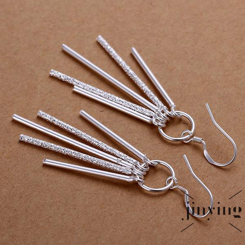 GETNOIVAS Khuyên tai mạ bạc 925 kiểu dáng đơn giản