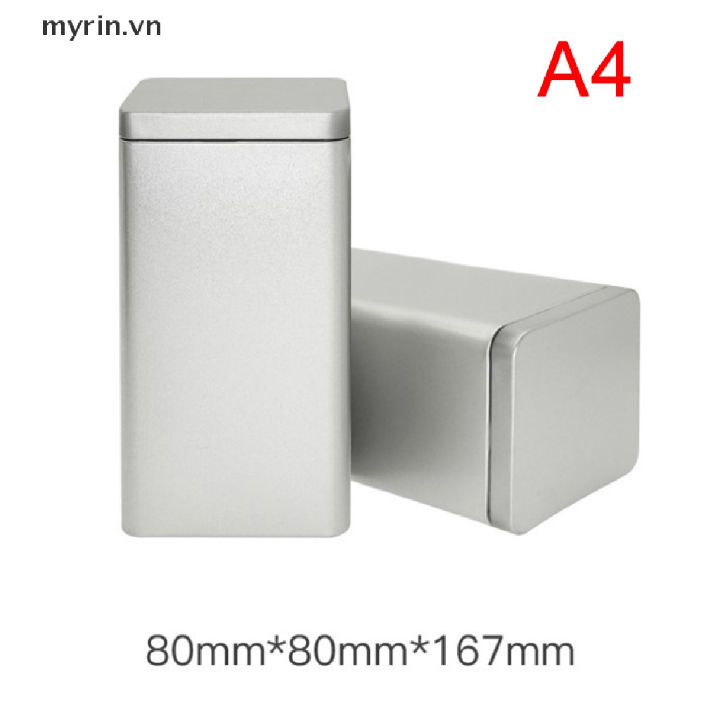 1 Hộp Thiếc Vuông Đựng Trà Tiện Lợi