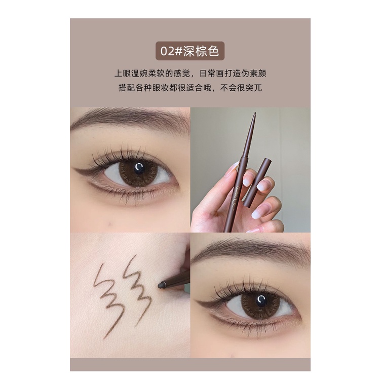 Bút Kẻ Mắt gel Màu Đen / Đỏ Rượu Mượt Mà Không Gây Choáng