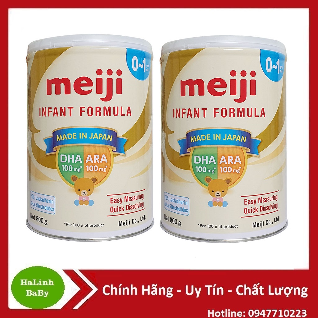 Combo 2 lon sữa Meiji Số 0 800g Hàng nhập khẩu