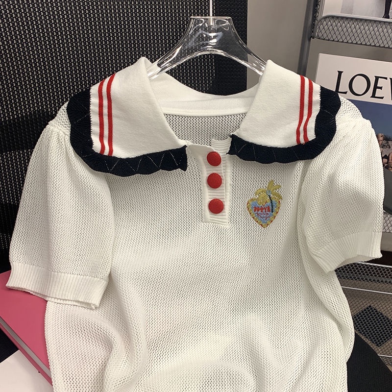 Áo polo Ngắn Tay Phối Màu Sắc Trẻ Trung Thời Trang Mùa Hè Cho Nữ