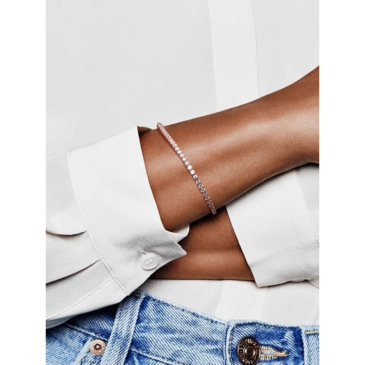 Vòng Tay Hoa Hồng Kim Cương Lấp Lánh Pando'ra 580524Cặp Đôi Cz