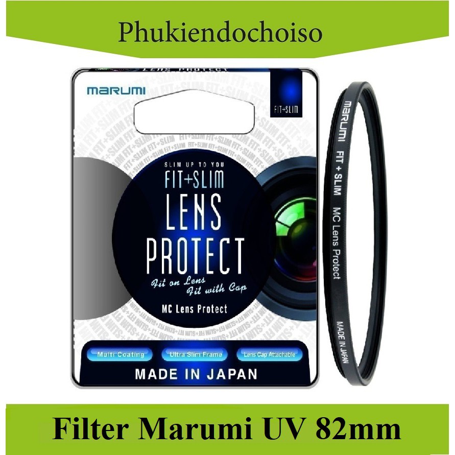 [Mã 229ELSALE hoàn 7% đơn 300K] Filter Kính lọc Marumi Fit and Slim MC Lens protect UV 82mm