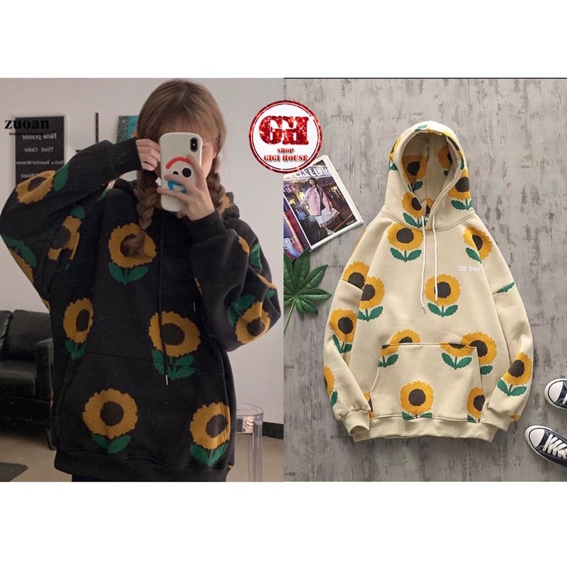 Áo KHOÁC Hoodie Hoa Hướng Dương Ulzzang Unisex GiGiHouse Nam, Nữ-HDHOAHUONGDUONG | BigBuy360 - bigbuy360.vn