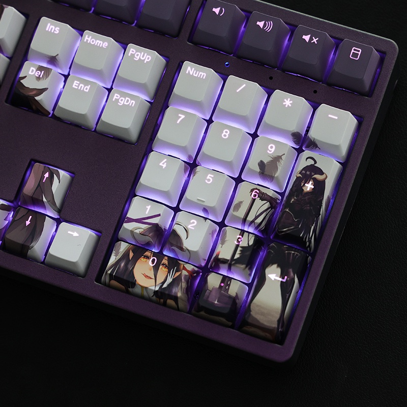 Albedo Keycaps Cherry Profile Overlord Anime PBT Dye Sub Bàn phím cơ học Keycap
