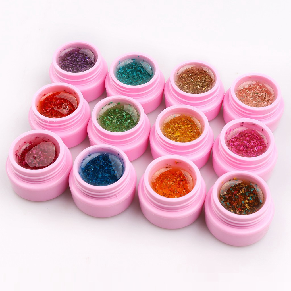 Gel sơn móng tay UV dung tích 8ml kiểu hoa khô tự nhiên