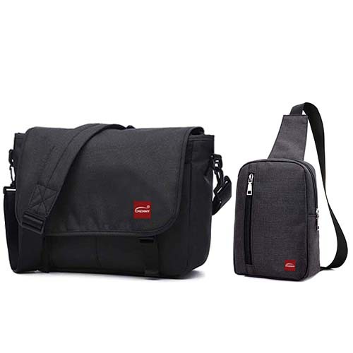 Combo túi Messenger phong cách Hàn Quốc và túi đeo chéo thời trang CN02 có khe tay nghe sành điệu thương hiệu Chenny Bag