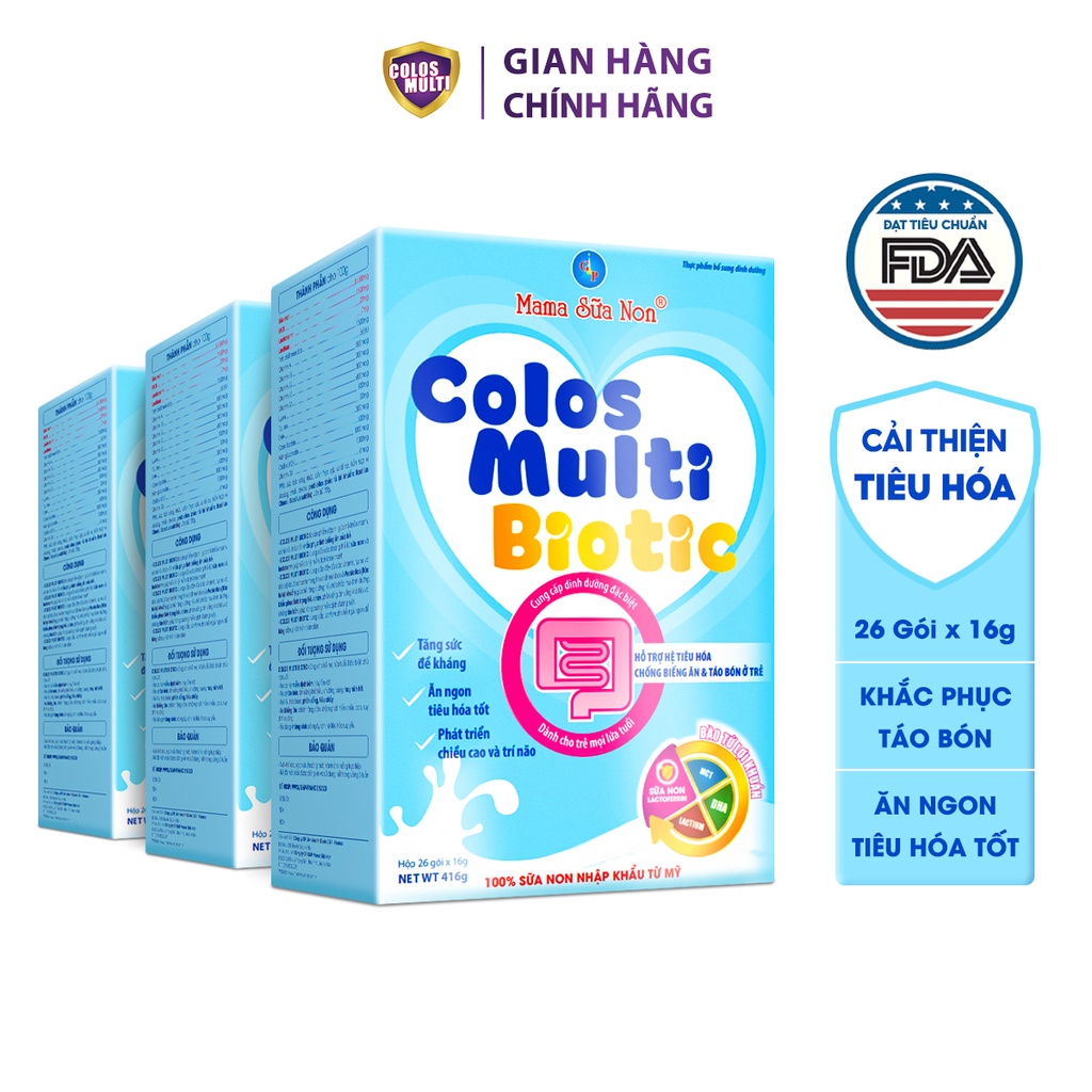 [Mã MKBCOL5 giảm 10% đơn 600K] Combo 3 hộp Sữa bột Colosmulti các loại Pedia, A0, A1, Grow IQ, Biotic, Pedia Gold