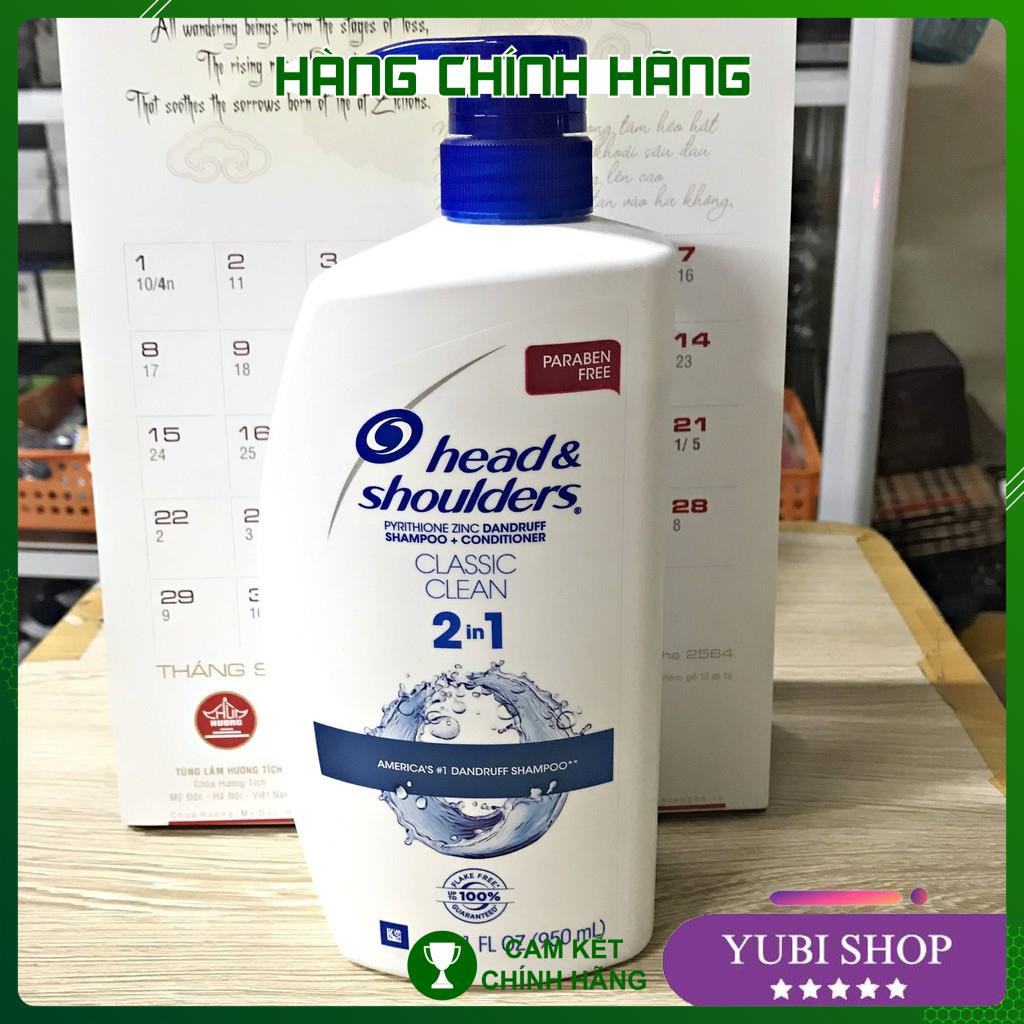 [HÀNG AUTH] DẦU GỘI HEAD AND SHOULDER 2 IN 1 - MỸ - DẦU GỘI XẢ HEAD &amp; SHOULDER CLASSIC CLEAN 2 IN1 950ML  - Hot