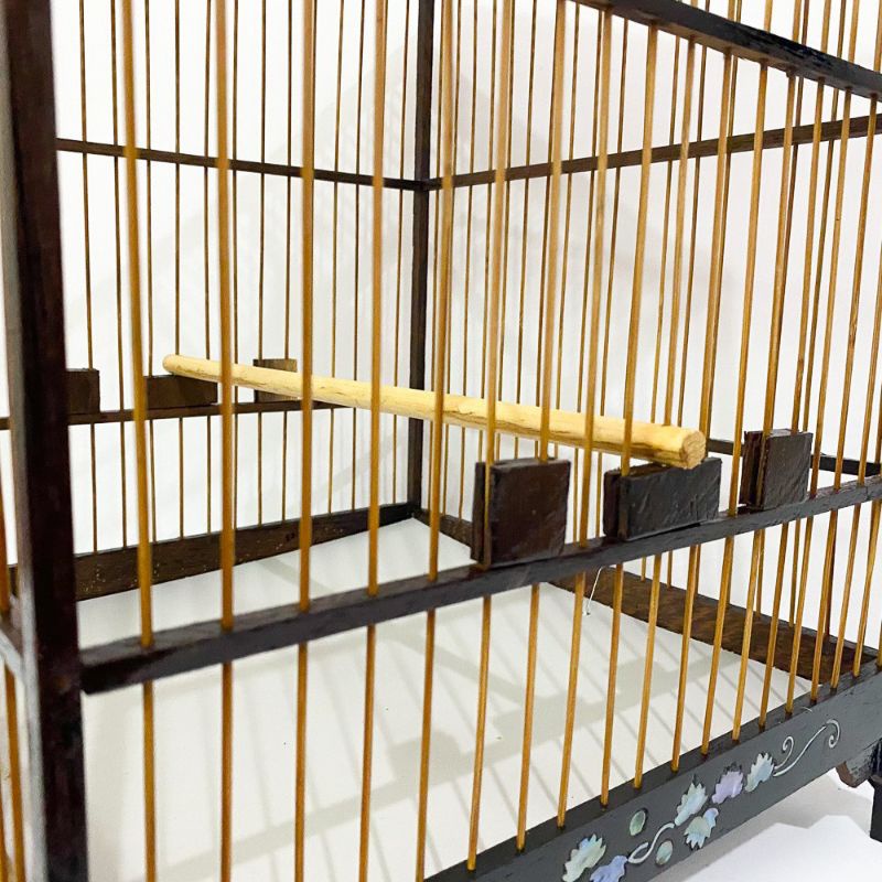 Lồng vuông gỗ chào mào