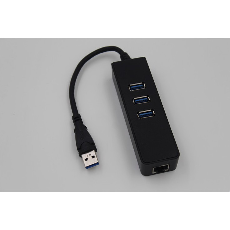 USB HUB 1 Ra 3 Cổng USB 3.0 Kèm 1 Cổng LAN 10/100/1000 Mbps - Tương thích Mibox, MAC OS