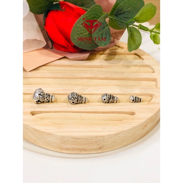 Charm bạc nút thắt hồ lô mix vòng tay hai chi tiết-Minh Tâm Jewelry