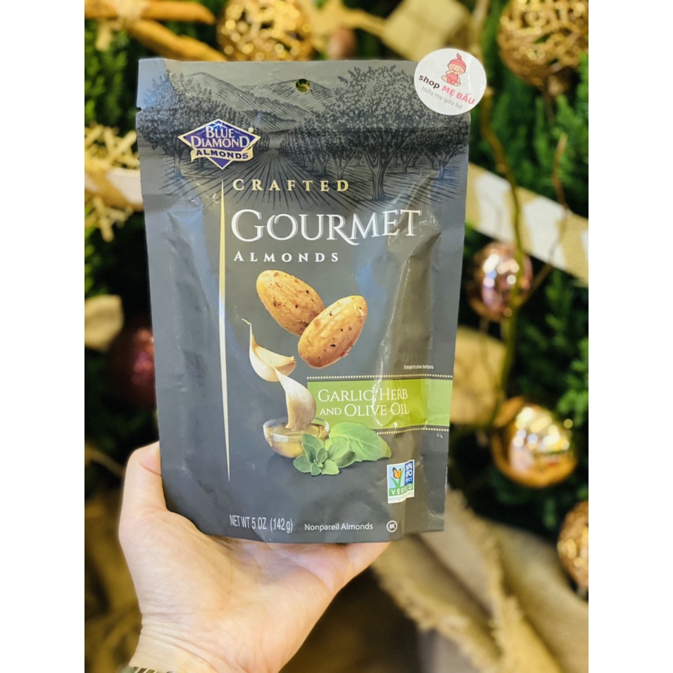 Date 07/2022. Hạnh nhân tẩm gia vị Blue Diamond Crafted Gourmet Almonds 142gr