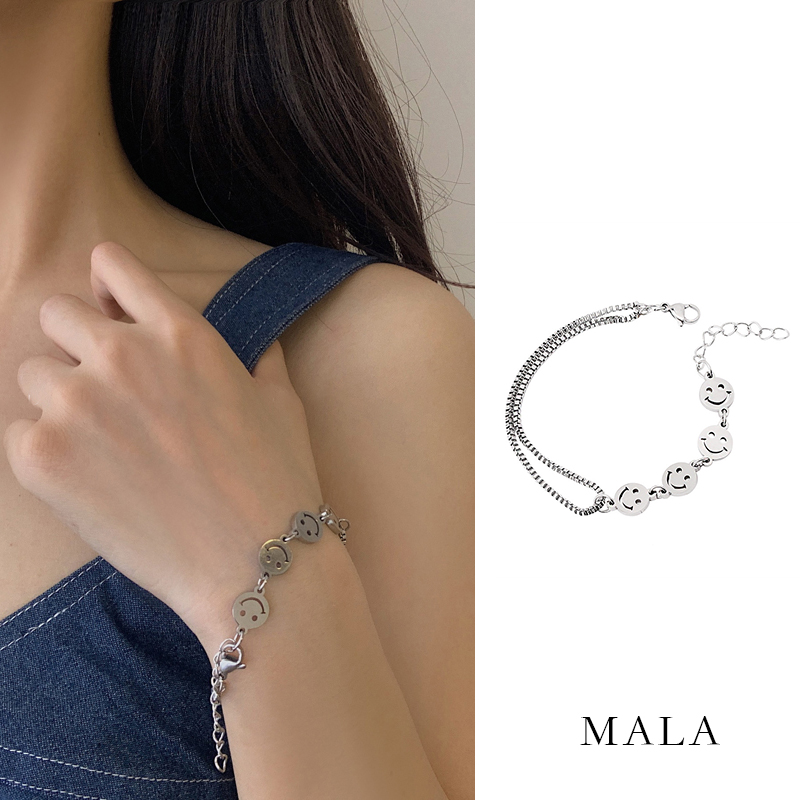 [Mã FAMAYFA giảm 10K đơn 50K] Vòng Tay Bằng Thép Titan Hình Mặt Cười Phong Cách Hàn Quốc Cho Cặp Đôi | BigBuy360 - bigbuy360.vn