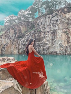 ĐẦM MAXI YẾM CHÉO LƯNG