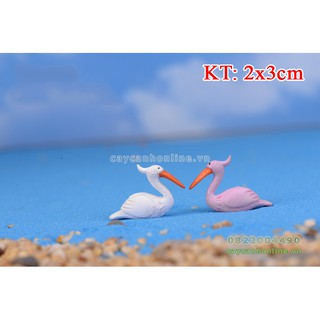 Con cò - tượng mô hình con cò trắng trang trí tiểu cảnh