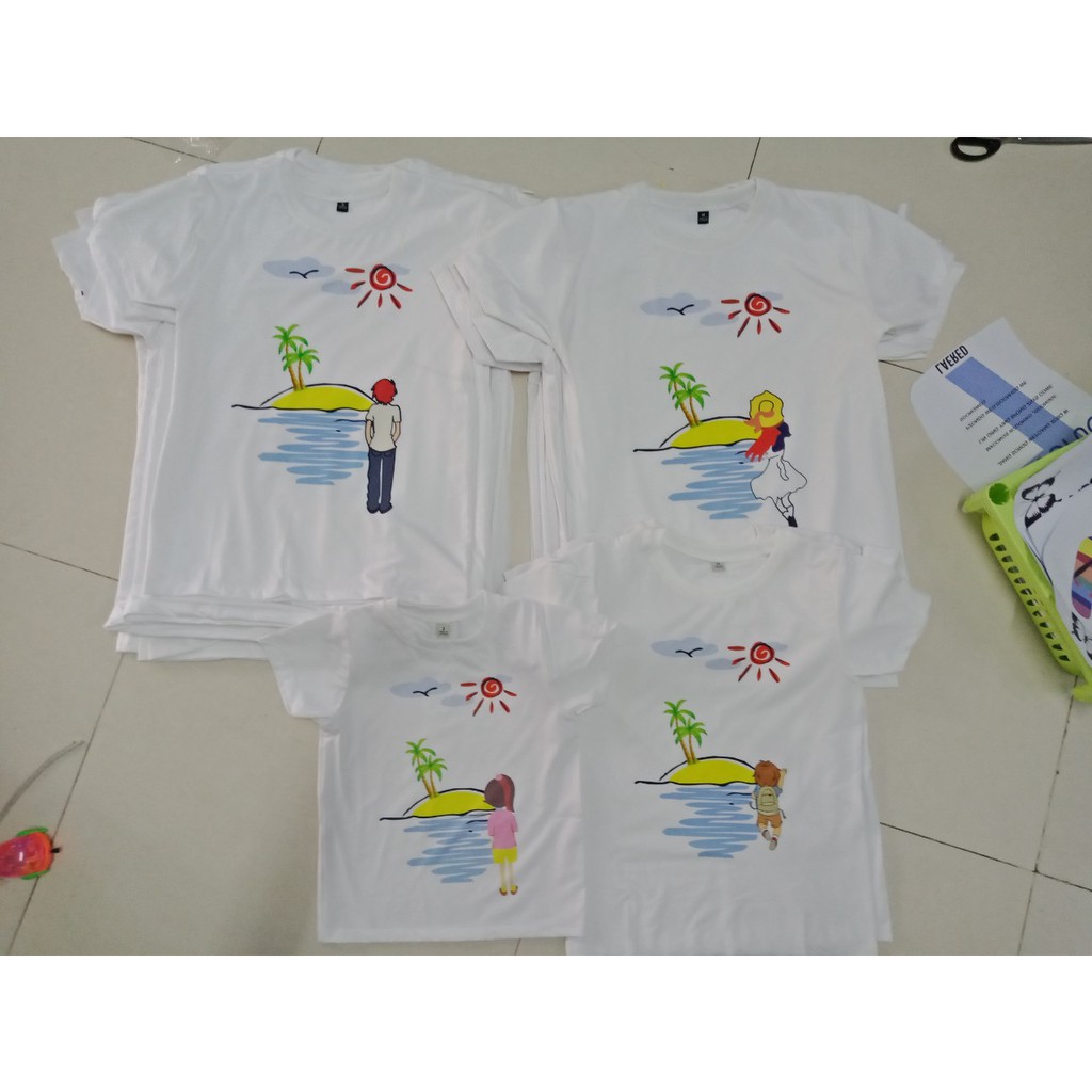 Áo Thun Đi Biển Đồng Phục Cho Cả Gia Đình Du Lịch Hè