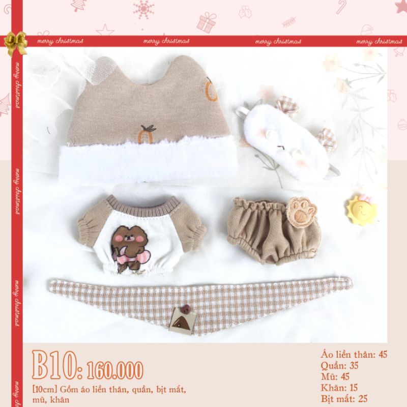 Set outfit cho doll 10cm