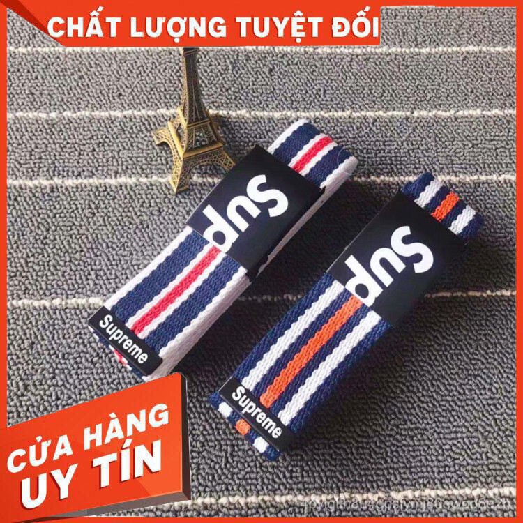 HÀNG NHẬP KHẨU -  Sọc Hàn Quốc Tự Động Khóa Vải Thắt Lưng Nữ Dây Da Nam Hoang Dã Quần Jean Thủy Triều Với Học Sinh Trung