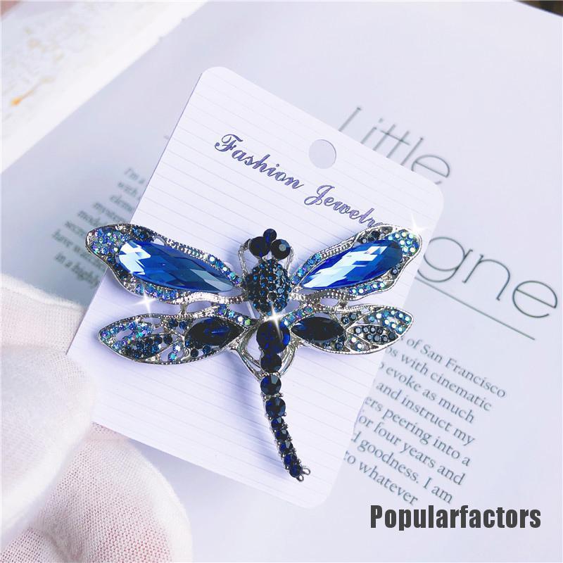 Ghim Cài Áo Hình Chuồn Chuồn Đính Đá Nhân Tạo Thời Trang