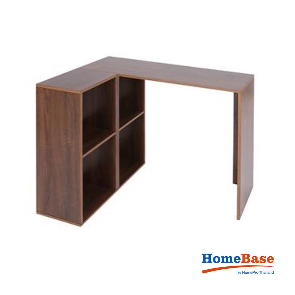 HomeBase FURDINI Bàn học bàn làm việc bằng gỗ 4 ngăn tủ bằng gỗ ép D90xR60xC75cm màu nâu quả óc chó