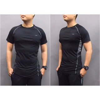 Áo thun nam thể thao, gym, yoga HIYE phối lưới thoáng mát, form ôm body - TSM040