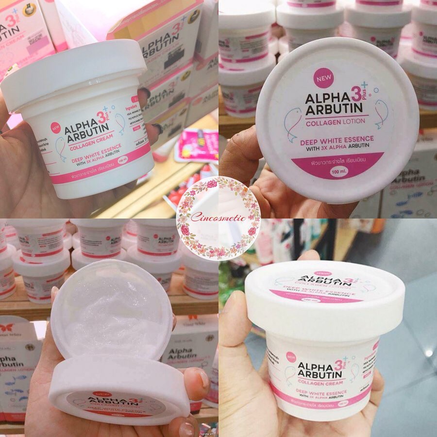BILL THÁI-01 Hủ Kem Body Trắng Da Alpha Arbutin Cream 3+ Plus 100ml Thái Lan
