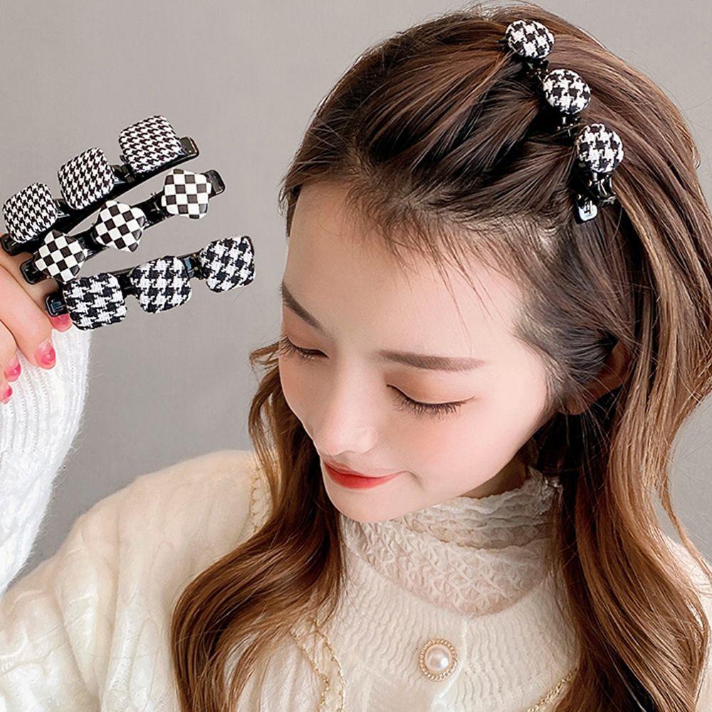 Kẹp Tóc Bện Hình Vuông Phong Cách Hàn Quốc Thanh Lịch Thời Trang Cho Nữ