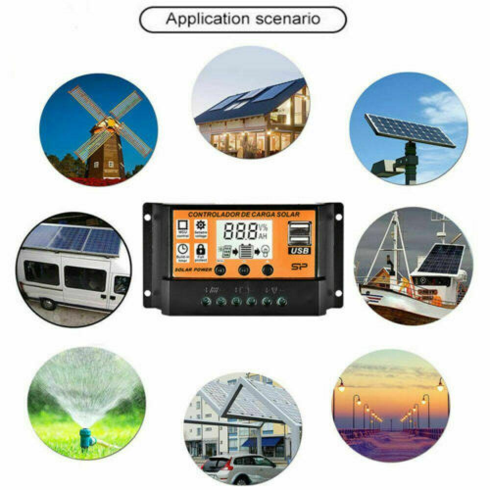 Bộ Điều Khiển Sạc Pin 10-100A Có Màn Hình LCD