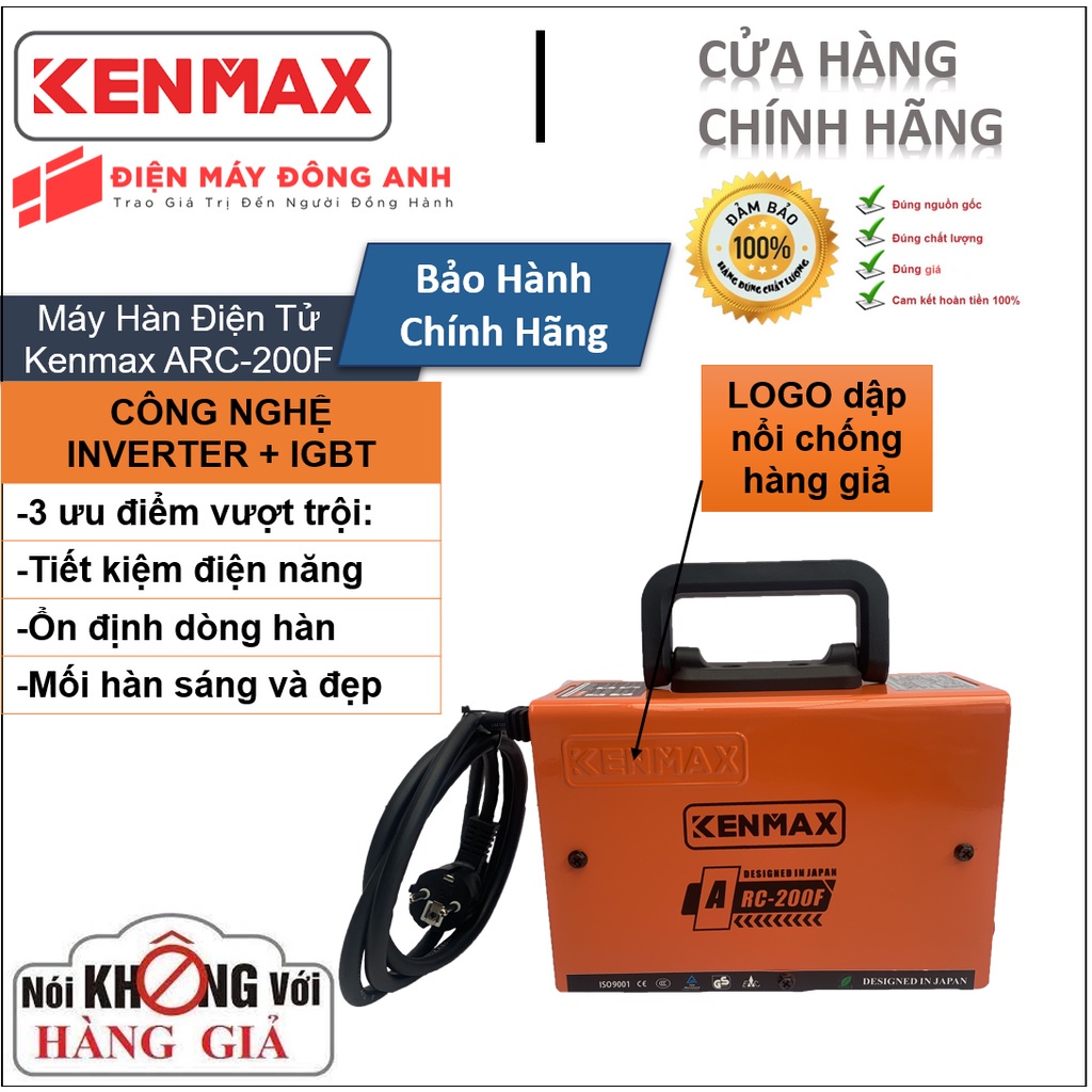 ✻┋Máy hàn điện tử mini KENMAX | ARC-200F Sản xuất tại thái lan theo công nghệ Nhật bản.