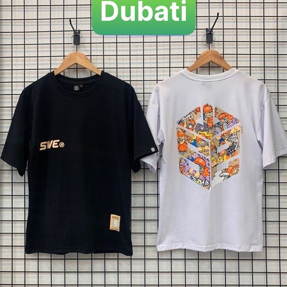 ÁO THUN NAM NỮ, ÁO TAY LỠ FROM RỘNG LỤC GIÁC HOẠT HÌNH - DUBATI FASHION