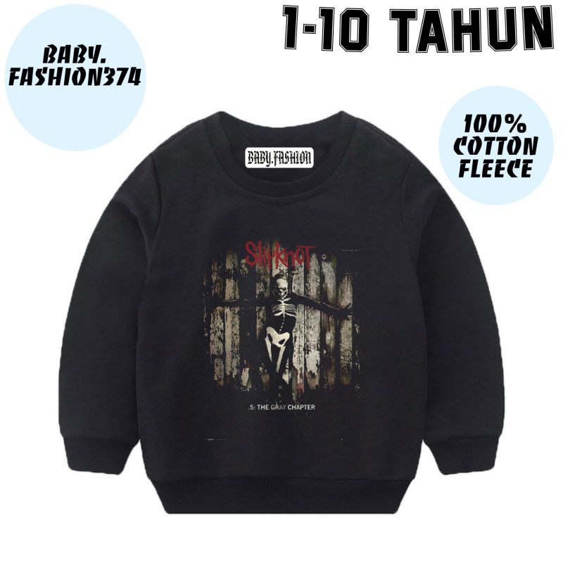 Áo SWEATER Cổ Thuyền Bằng Kim Loại Màu Xám Đen Cho Bé 1-10 Tuổi