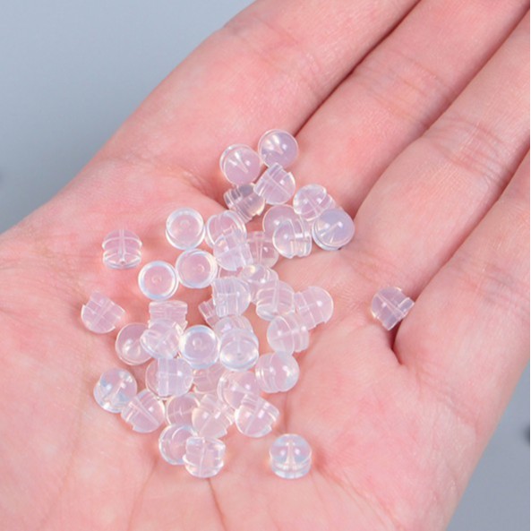 Đôi Chốt Nhựa Cao Su Bông Tai TNC JEWELLERY gắn Bông Tai Bạc, Khuyên Tai Bạc Cho Nữ