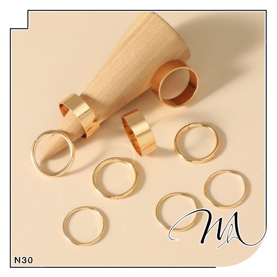 Nhẫn nam nữ unisex bản to cá tính Titan không gỉ Siêu Bền - Măng’s House N30