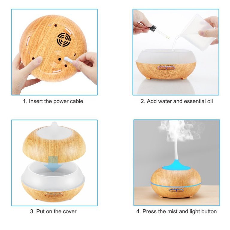 Máy Khuếch Tán Tinh Dầu 𝙁𝙍𝙀𝙀𝙎𝙃𝙄𝙋 Máy Phun Tinh Dầu Bí Ngô 550ml Cao Cấp Aroma Diffuser + Tặng Tinh Dầu Sả 10ml