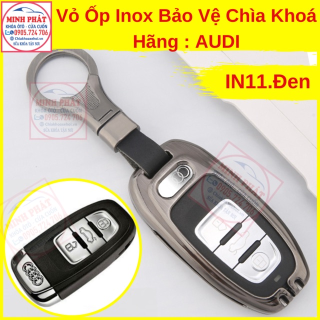 Vỏ Ốp Inox Bảo Vệ Chìa Khoá xe Ô Tô Audi