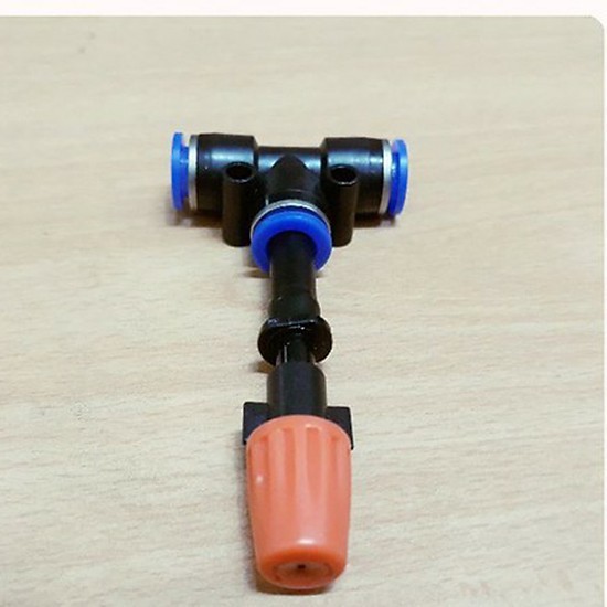 10 béc phun sương tưới lan 1 cửa và tê nối nhanh 8mm