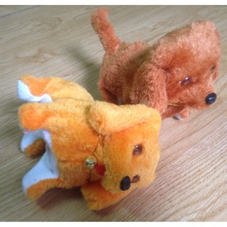 Chó con biết chạy kêu gâu gâu dùng pin tím nâu vàng hồng dễ thương lắm