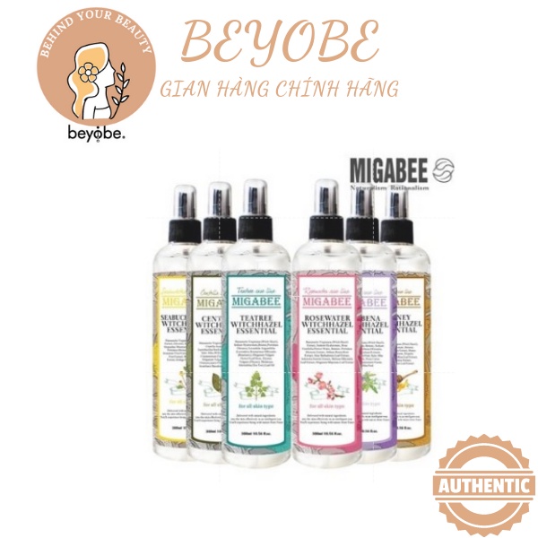 [CHÍNH HÃNG]Nước Toner Cung cấp độ ẩm nhanh chóng MIGABEE WITCHHAZEL ESSENTIAL 300ML