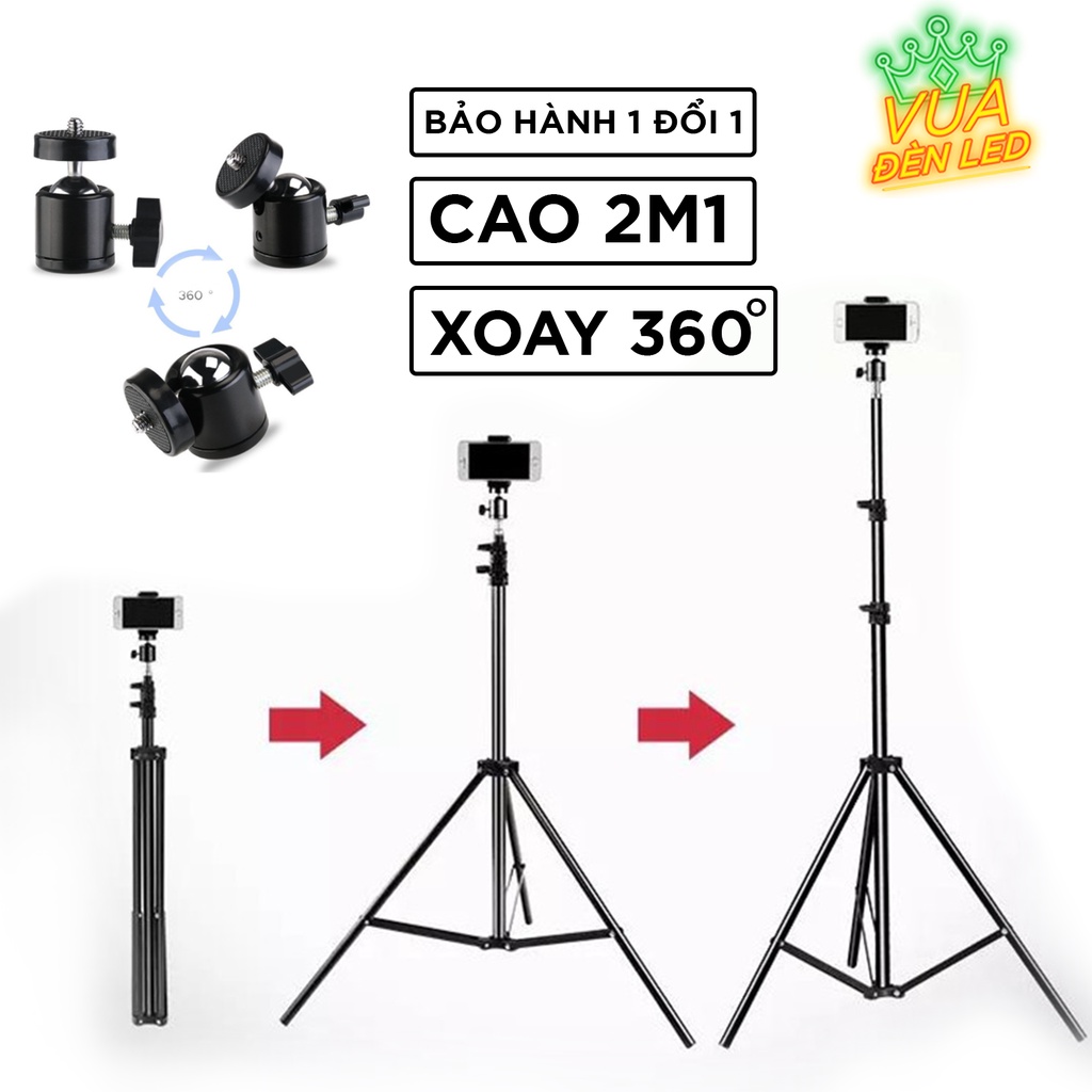 Giá Đỡ Điện Thoại Chụp Ảnh, Quay Video, Chân Máy Tripod Cây Livestream Có Kẹp Chắc Chắn