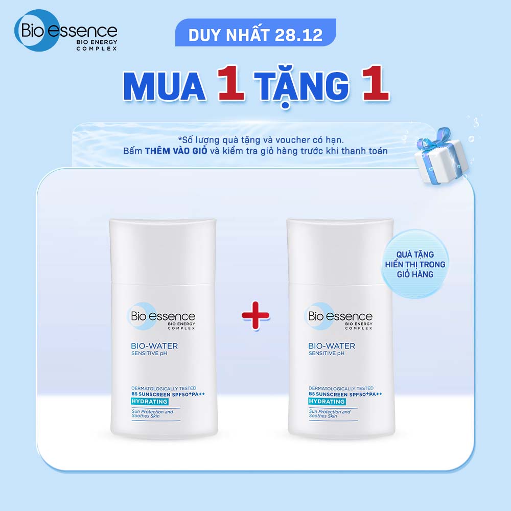 Kem chống nắng dưỡng ẩm Bio-Essence Bio-Water B5 SPF50+ PA++ 40ml