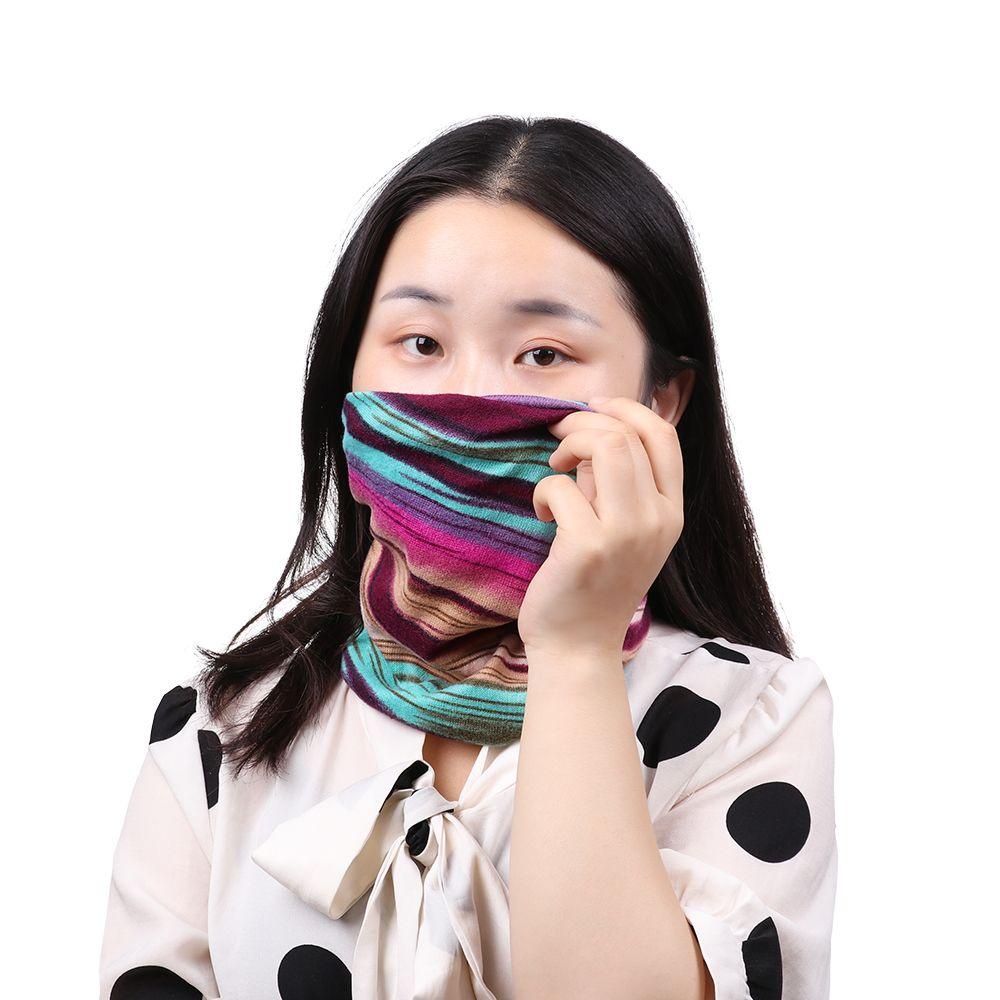 WATTLE Mũ Kiêm Khăn Choàng Cổ Co Giãn Mềm Mại In Họa Tiết Đa Năng Thời Trang Mù