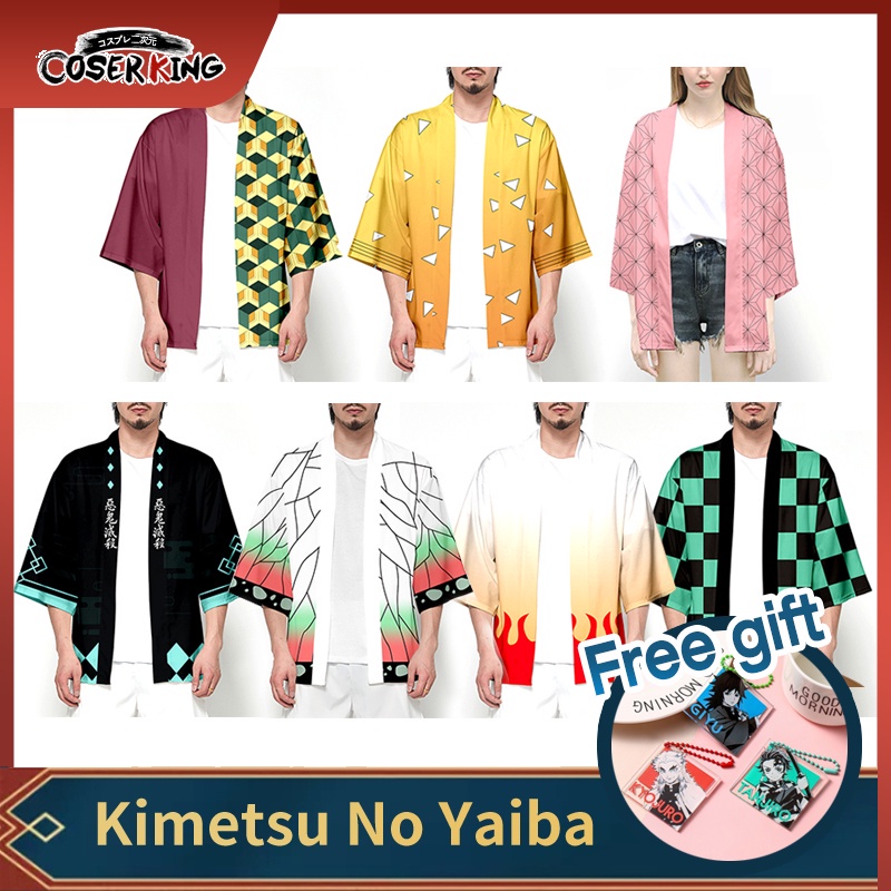 Kimetsu No Yaiba Haori Cape Anime Demon Slayer Cosplay Costume Shinobu Giyuu Tanjirou