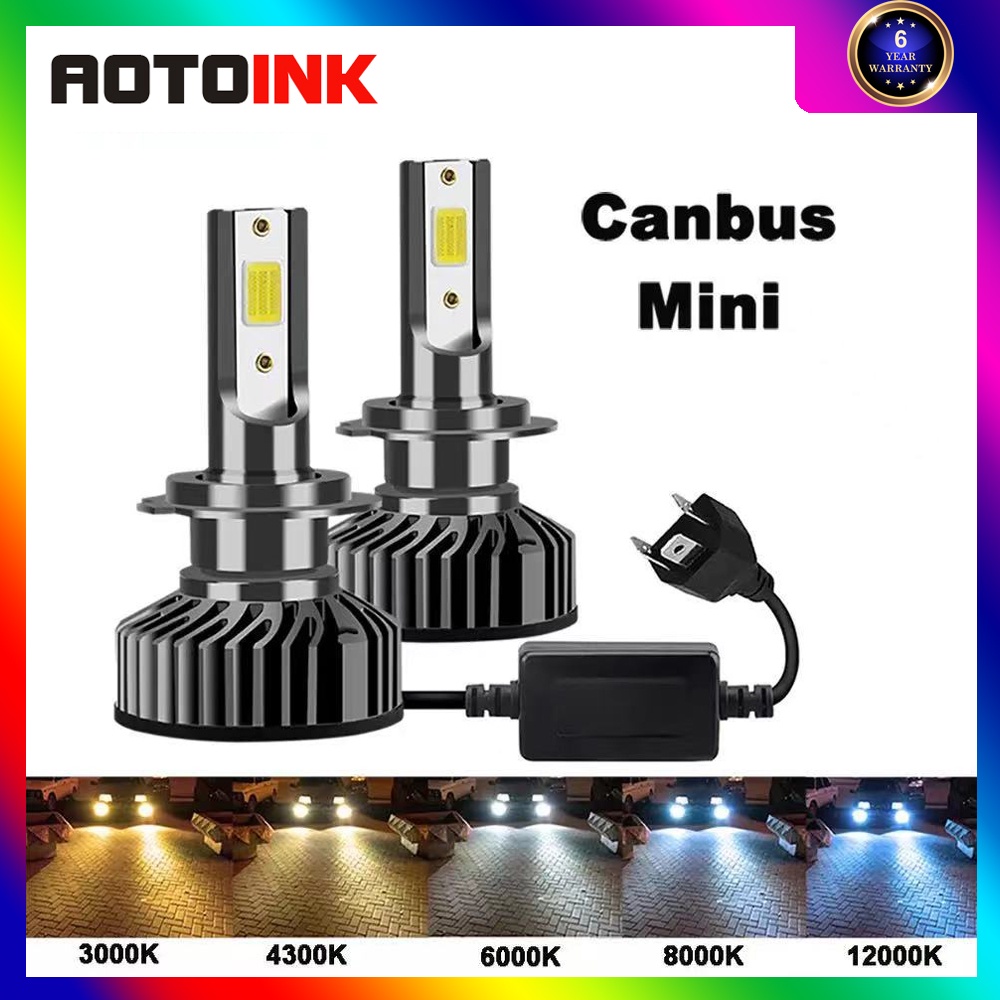 1 Cặp Đèn Pha LED Phá Sương Mù H4 H7 H1 H3 H11 H27 880 9005 HB3 9006 HB4 3000K 4300K 6000K 8000K 60W 12V