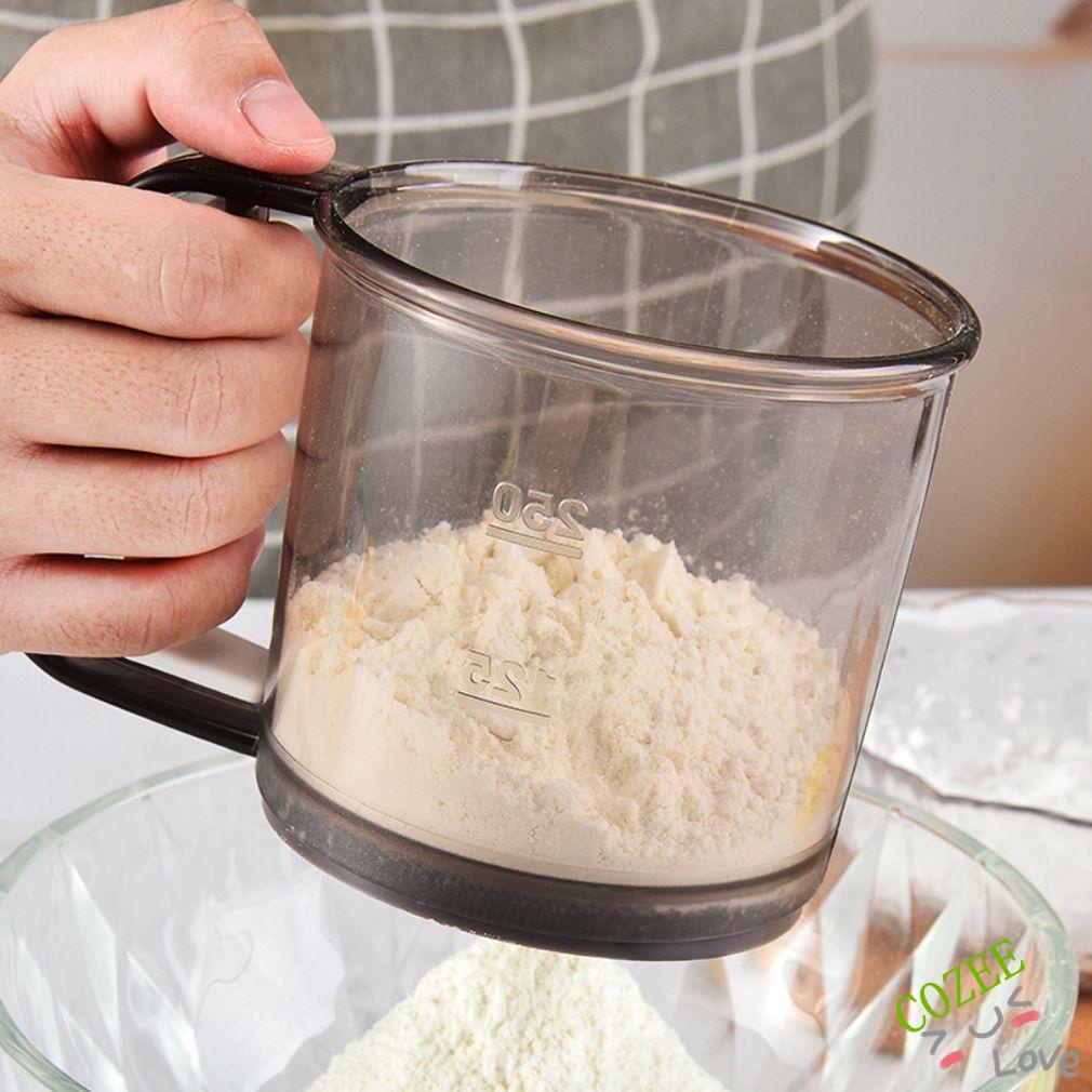 Cốc Rây Bột Bằng Nhựa Có Tay Cầm Tiện Dụng Cho Nhà Bếp