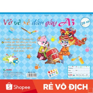 Vở vẽ xé KLONG A3; MS: 712