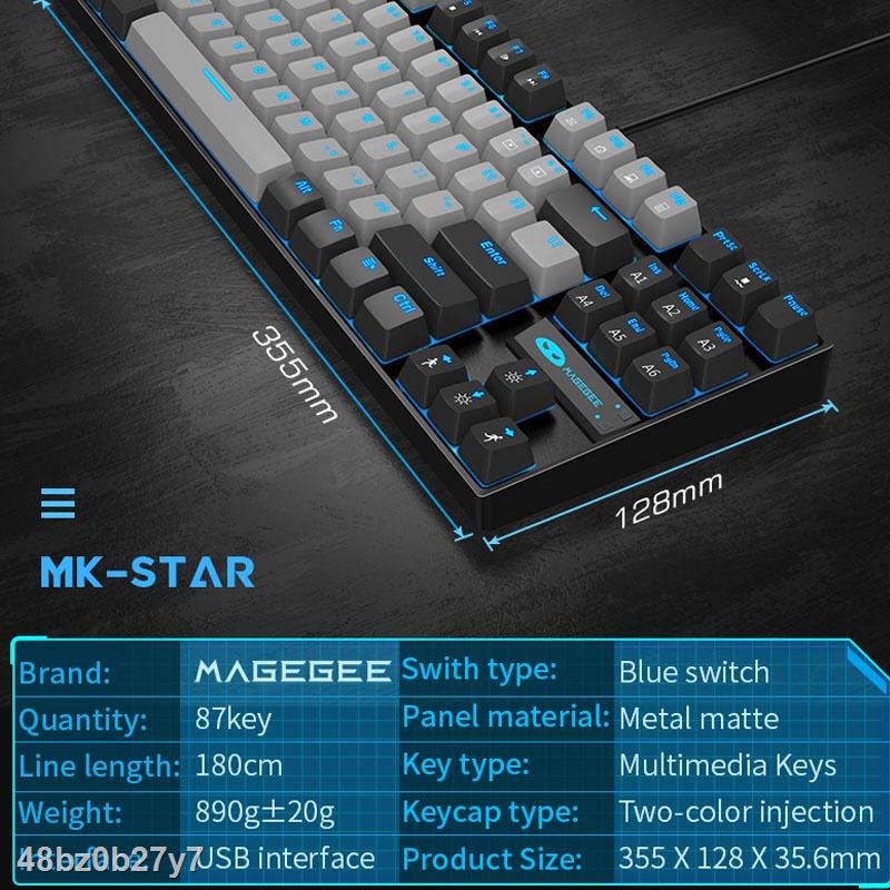 XẢ KHO Bàn Phím Cơ Chơi Game Magegee MK-Star 87 Phím Có Đèn Nền LED Thời Trang Chất Lượng Cao