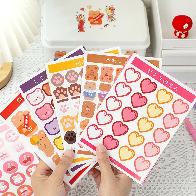 Sticker Giấy Set 2 Tấm Cute Baby Sticker Dán Trang Trí