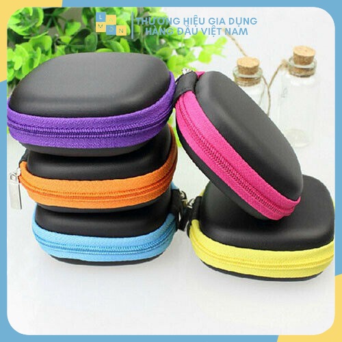 Hộp Đựng Tai Nghe Và Dây Cáp Mini Hình Vuông Tiện Dụng 88215 Lamon Store