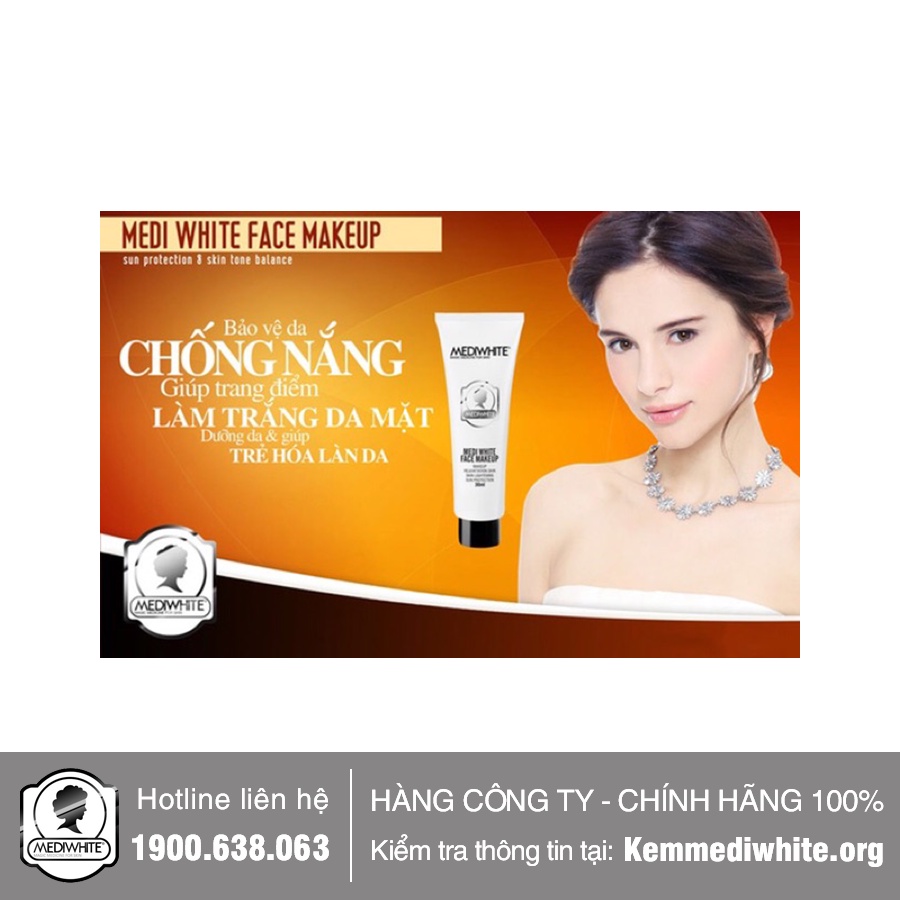 Kem Trang Điểm Trắng Da Medi White Chính Hãng - Medi Face Makeup - Kem Trang Điểm Chống Nắng Trắng Da Medi White | BigBuy360 - bigbuy360.vn